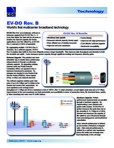 Technology  EV-DO Rev. B World’s first multicarrier broadband technology EV-DO Rev. B is an evolutionary software or