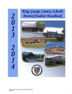 King George County Schools Parent/Student Handbook 2013­2014