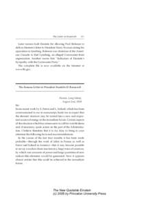 The Letter to Roosevelt  377 Later memos fault Einstein for allowing Paul Robeson to deliver Einstein’s letter to President Harry Truman stating his