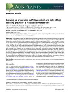 Research Article  Growing up or growing out? How soil pH and light affect