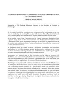 Submunitions / Emergency / Convention on the Rights of Persons with Disabilities / International relations / Development / Cluster Munition Coalition / Mine warfare / International nongovernmental organizations / Cluster munition