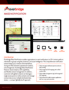MASS NOTIFICATION  MOBILE OVERVIEW