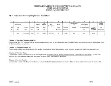 ARIZONA DEPARTMENT OF ENVIRONMENTAL QUALITY