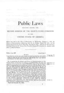 Public Laws ENACTED DURING  THE