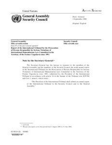 Yugoslavia / International Criminal Tribunal for Rwanda / Court of Bosnia and Herzegovina / O-Gon Kwon / Tribunal / History of the Balkans / United Nations / Bosnia and Herzegovina / United Nations Security Council Resolution / Croatian War of Independence / International Criminal Tribunal for the former Yugoslavia / Kosovo War