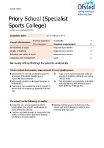 Microsoft Word - Priory School _Specialist Sports College_ - Final