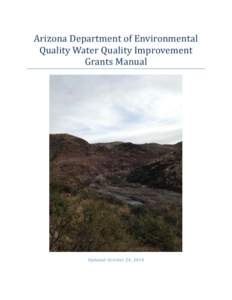 Arizona Department of Environmental Quality Water Quality Improvement Grants Manual Updated October 24, 2014