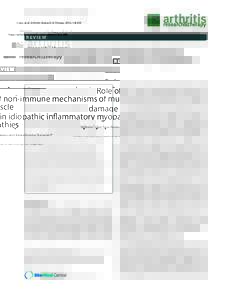 Coley et al. Arthritis Research & Therapy 2012, 14:209 http://arthritis-research.com/content[removed]REVIEW  Role of non-immune mechanisms of muscle