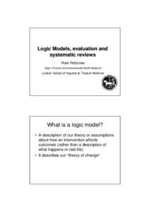 Social change / Theory of change / Logic model / Evaluation / Methodology