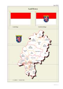 Tafel VII/I  Land Hessen Landesflagge
