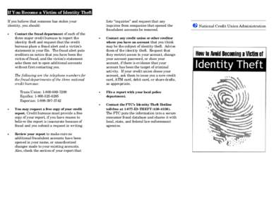 01-CU-09, Enclosure, Identity Theft and Pretext Calling