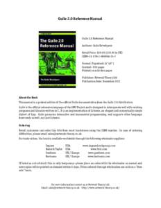 Guile 2.0 Reference Manual  Guile 2.0 Reference Manual Authors: Guile Developers Retail Price: $29.95 (£19.95 in UK) ISBN-13: 