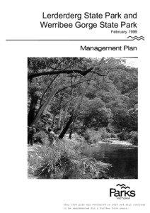 Lerderderg and Werribee State Parks Management Plan