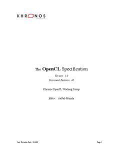 The  OpenCL Specification