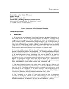 Human geography / Culture / Forced migration / Persecution / Migrant worker / United Nations Convention on the Protection of the Rights of All Migrant Workers and Members of Their Families / Displaced person / Immigration / Refugee / Human migration / Demography / Population