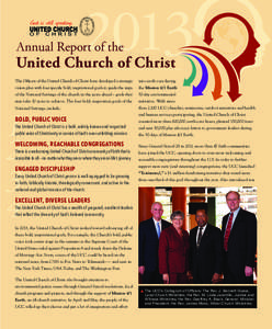 2013  Annual Report of the United Church of Christ The Officers of the United Church of Christ have developed a strategic
