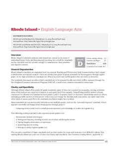 Rhode Island • English Language Arts Documents Reviewed NECAP and Local Reading GLEs. Adopted June 10, 2004; Revised April[removed]Accessed from: http://www.ride.ri.gov/Instruction/gle.aspx NECAP and Local Written an