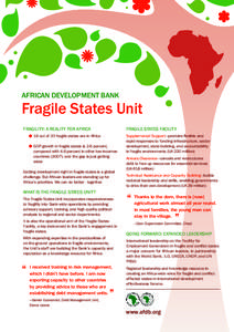AFRICAN DEVELOPMENT BANK  Fragile States Unit FRAGILITY: A REALITY FOR AFRICA  FRAGILE STATES FACILITY