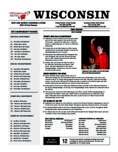 WISCONSIN MEN’S AND WOMEN’S SWIMMING & DIVING[removed]Final Release Primary Contact: Jeremy Wodajo Cell: [removed]