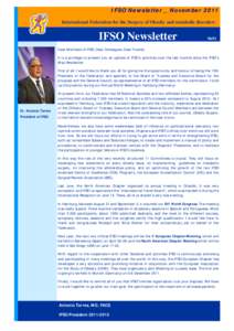 IFSO Newsletter _ November 2011 International Federation for the Surgery of Obesity and metabolic disorders IFSO Newsletter