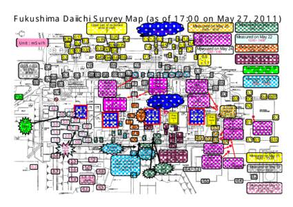 Fukushima Daiichi Survey Map (as of 17:00 on May 27, 2011) Upper part of reclaimed vertical shaft 7