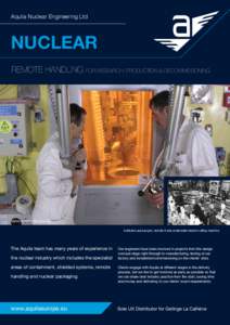 Aquila Nuclear Engineering Ltd  NUCLEAR REmote Handling For Research, Production & Decommissioning  MSM’s for HOT CELLS at CEA