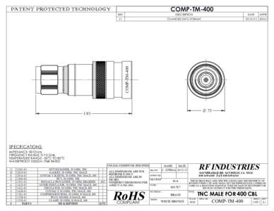 PATENT PROTECTED TECHNOLOGY  COMP-TM-400 REV