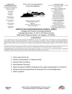 Committee Agenda Dec 10, 2013