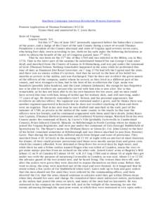 Southern Campaign American Revolution Pension Statements Pension Application of Thomas Poindexter W5556 Transcribed and annotated by C. Leon Harris State of Virginia Louisa County Sct. On this 15 th day of June 1837 pers