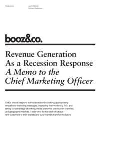 Perspective  Leslie Moeller Richard Rawlinson  Revenue Generation