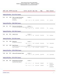 State University of New York at Stony Brook Schedule of Classes for SummerSummer II - D Session Statements herein were correct as ofDEPT CRS