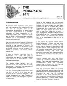 THE PEARLY-EYE 2011 Field Reports of the NABA North Jersey Butterfly Club  Volume 11