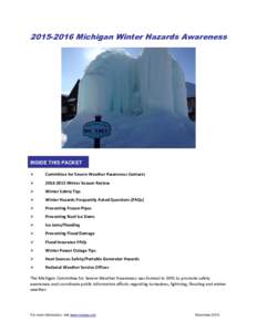 Michigan Winter Hazards Awareness  INSIDE THIS PACKET   Committee for Severe Weather Awareness Contacts