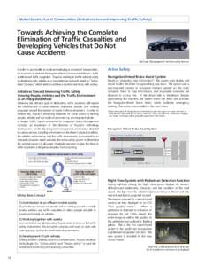 Global Society/Local Communities (Initiatives toward Improving Traffic Safety)  Towards Achieving the Complete Elimination of Traffic Casualties and Developing Vehicles that Do Not Cause Accidents