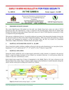 EARLY WARNING BULLETIN FOR FOOD SECURITY No[removed]IN THE GAMBIA  Period: August[removed], 2009