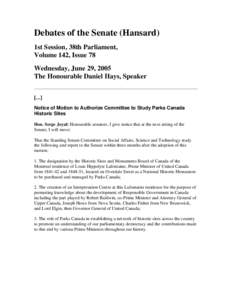 Louis-Hippolyte Lafontaine / Provinces and territories of Canada / Overdale /  Montreal / Serge Joyal / Dan Hays / Hansard / Senate of Canada / Quebec / Politics of Canada / French Quebecers