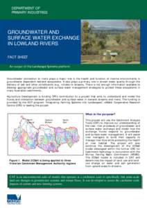 Physical geography / Groundwater / Hydrological modelling / Drainage basin / Baseflow / Catchment hydrology / Dryland salinity / Hydrology / Water / Earth