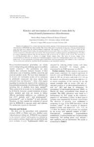 Indi an Jou rnal of Chemistry Vol. 4 1B, April 2002, pp[removed]I Kinetics and mechanism of oxidation of some diols by benzyltrimethylammonium chlorobromate Monica Bhatt, Pradeep K Sharma & Kalyan K Banerji *