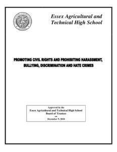 Essex Agricultural and Technical High School Approved by the  Essex Agricultural and Technical High School