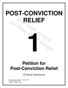 POST-CONVICTION RELIEF 1 Petition for Post-Conviction Relief