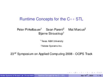 Runtime Concepts for the C++ STL