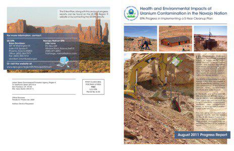 Health and Environmental Impacts of Uranium Contamination in the Navajo Nation, August 2011