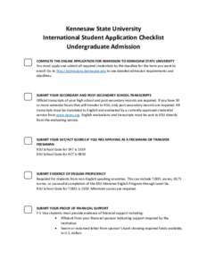 English-language education / Education / Cobb County /  Georgia / British Council / International English Language Testing System / Test of English as a Foreign Language / Kennesaw State University / SAT / International student