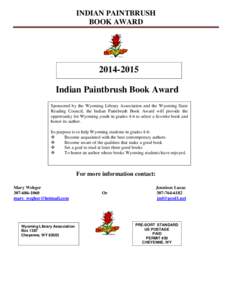 INDIAN PAINTBRUSHBOOK AWARD