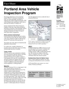 On-board diagnostics / Vehicle inspection / Oregon Department of Environmental Quality / Vehicle emissions control / Portland /  Oregon / Oregon / Geography of the United States / Environment / Car safety / Road transport / Emission standards