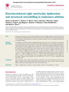 European Heart Journal Advance Access published December 6, 2011  CLINICAL RESEARCH European Heart Journal doi:[removed]eurheartj/ehr397