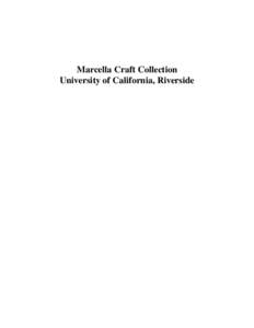 Riverside /  California / Musical theatre / Geography of California / Southern California / Geography of the United States / Marcella Craft / Craft / Cal