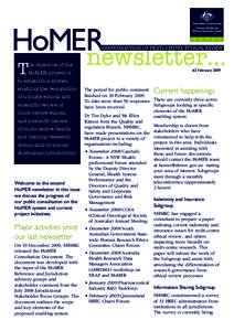 HoMER newsletter… Harmonisation of Multi-Centre Ethical Review T