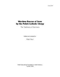 Wartime Rescue of Jews by the Polish Catholic Clergy