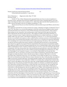 Southern Campaign American Revolution Pension Statements & Rosters Pension Application of Jacob Charlton S3149 Transcribed and annotated by C. Leon Harris VA